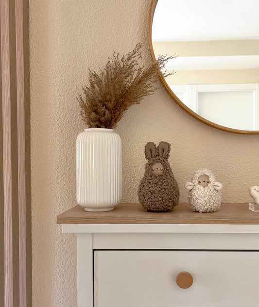 Wooden Roly-Poly Rabbit Toy (Chocolate colour)